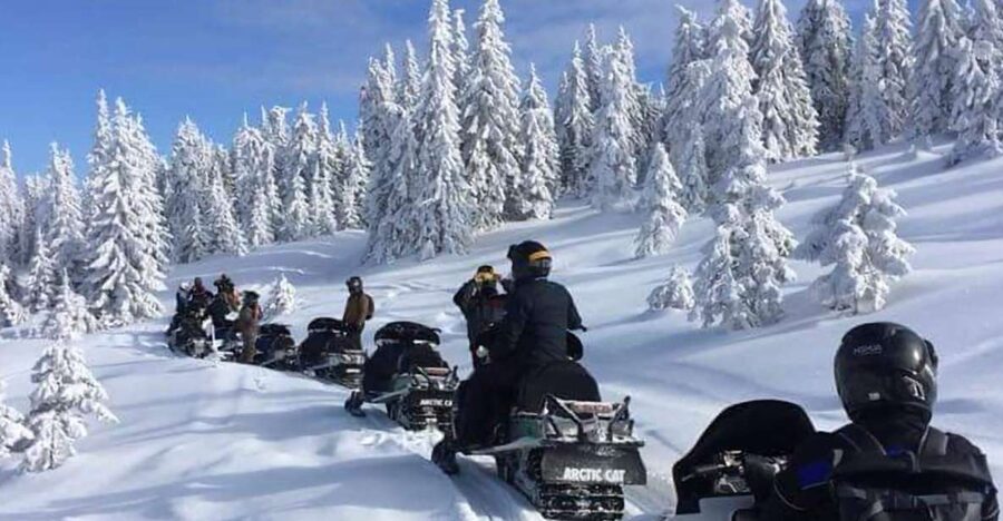 Bucharest: Carpathian Snowmobile / ATV Adventure Tour - Cable-car views above Sinaia