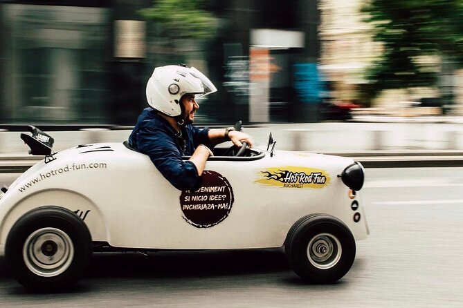 Bucharest: CityTour in one of a kind mini hot rod - Morning or evening, warm clothes or light layers