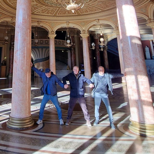 Bucharest: private and exclusive Italian walking tour - The National Bank and Villacrosse Passage
