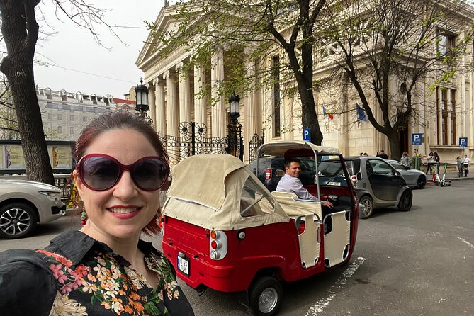 Bucharest Tuk Tuk city tour - CEC Palace, the National History Museum, and the Old Town edge