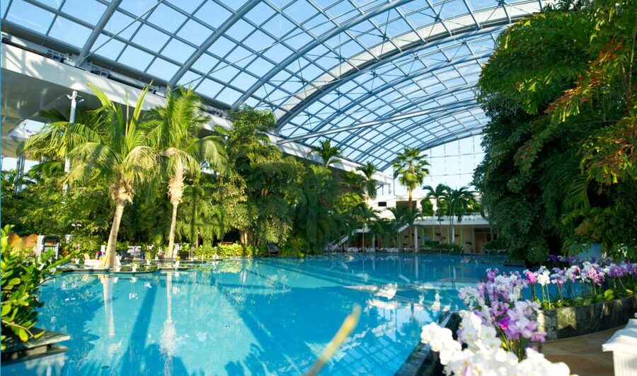 Bucuresti: Therme Bucharest Evening Entry Ticket & Transfer - Galaxy: a livelier area with slides and families