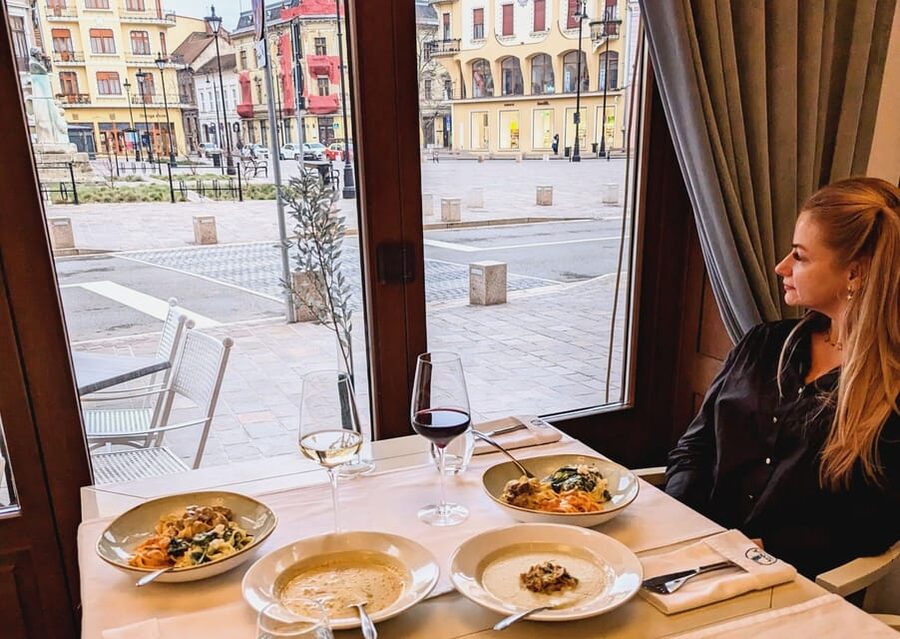 Food, Wine And Sightseeing Tour in Oradea, Romania - The second restaurant and Oradea on a plate