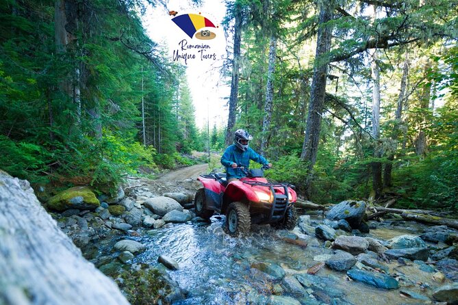 Triumph Arch, Paltinu Dam, Doftana, Small Group ATV Tour - The road to Paltinu Dam