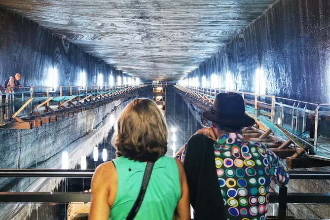 Turda Salt Mine, Corvin Castle and Alba Fortress from Cluj - Below ground at Salina Turda